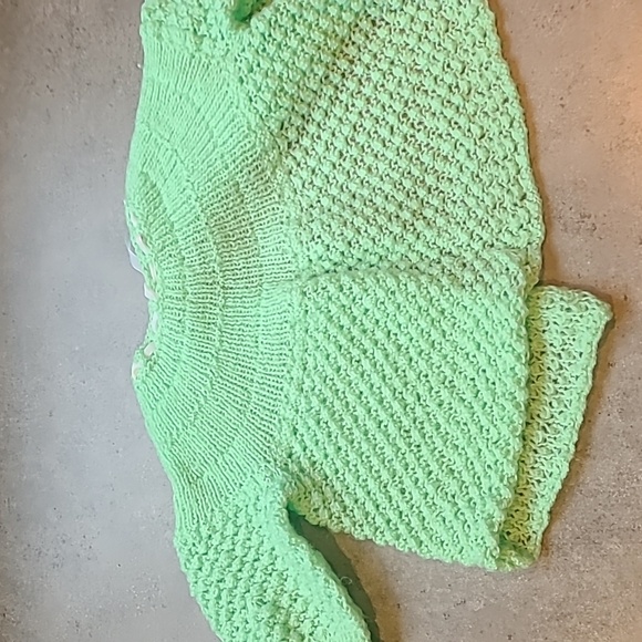 Vintage Hand Knit Baby Sweater Set - Picture 6 of 8